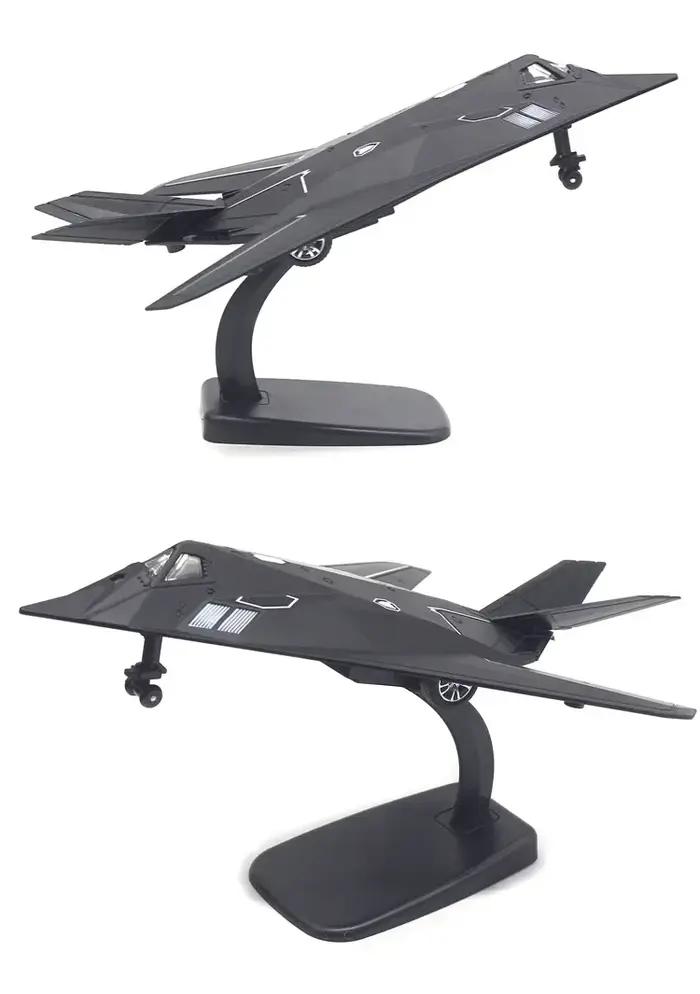 American F117 Nighthawk Stealth Avion de Chasse Modèle Métal Moulé Sous Pression avec Son Lumière Militaire Occasions Spéciales Modélisme Aéronautique Collectionneur Occasionnel Passionné
