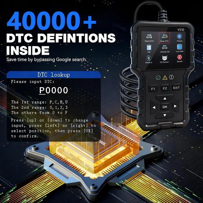 Lecteur de codes OBD2 pour effacer les codes d'erreur, équipement d'entretien automobile, outil de diagnostic automobile, scanner portable, appareil portatif, durable, composants de haute qualité, out