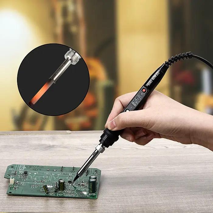 JCD-Fer à souder électrique 80W, température réglable, outil de soudage LCD, chauffage en céramique,