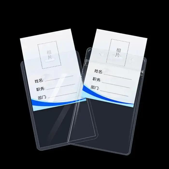 Porte-cartes de protection en PVC pour cartes de bus, cartes d'accès, cartes bancaires, cartes de travail, badges et cartes d'identité - Fournitures de bureau