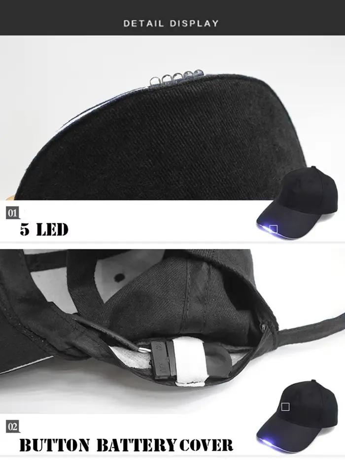 Casquette de chasse avec éclairage LED intégré - 5 lumières puissantes pour vision nocturne