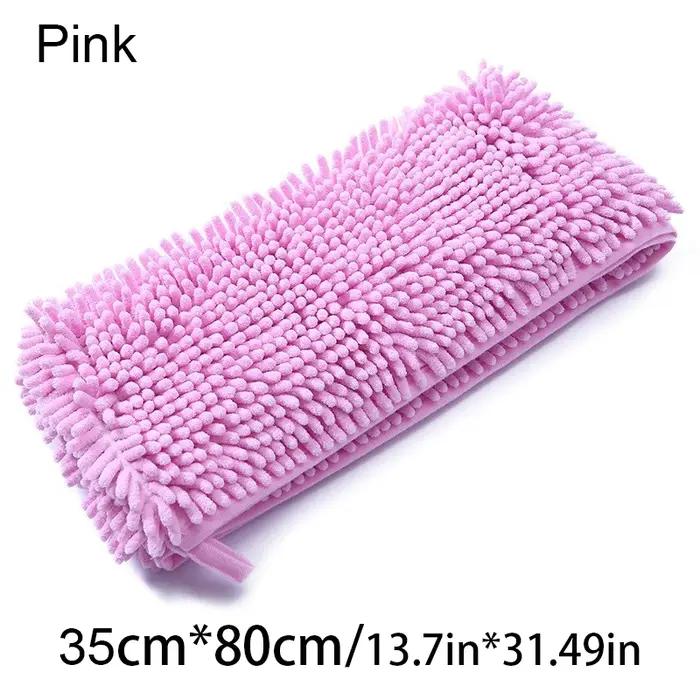 Serviette de bain douce pour animaux de compagnie, serviettes sèches en chenille, masseur de toilettage doux, absorbant, séchage rapide, petits, moyens et grands chiens et chats