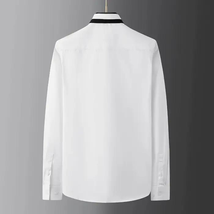 Chemise décontractée homme en polyester coton patchwork pour banquets et affaires occassions spéciales