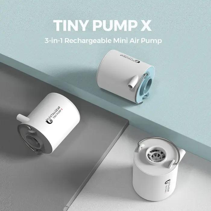 FLEXTAIL TINY PUMP X - Pompe à air de camping portable avec batterie de 1300 mAh rechargeable pour f
