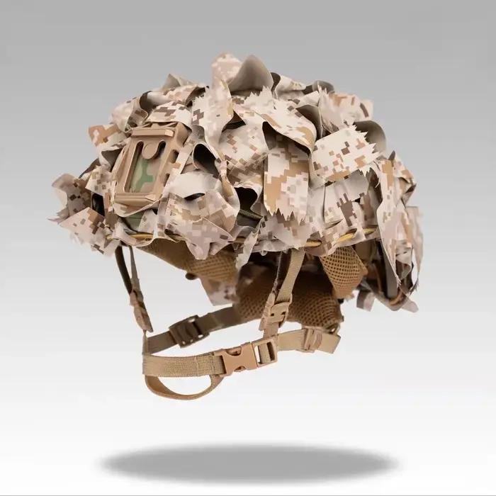 Housse camouflage casque A-23 liste militaire discrétion optimale chasse airsoft paintball protection tête