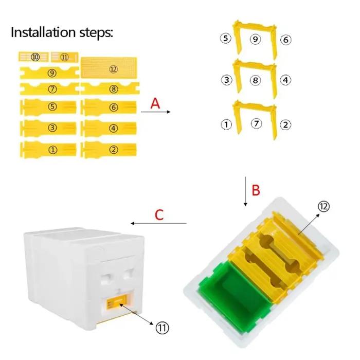 Matériel d'apiculture : Boîte d'élevage de reines, Ruches de reproduction pour abeilles, Équipement complet de ruches Fomão, Kits complets de ruches