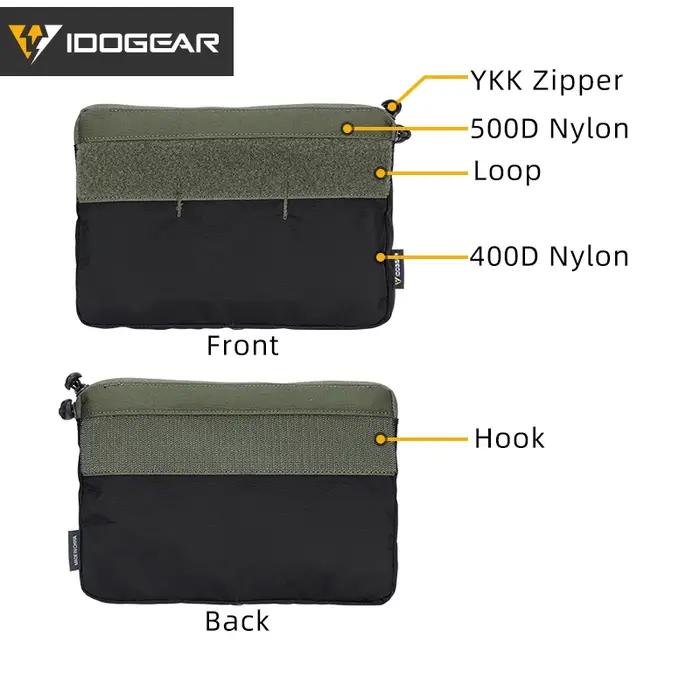 Poche de rangement tactique IDOGEAR 3597 avec insert kangourou - Organisation Hook&Loop