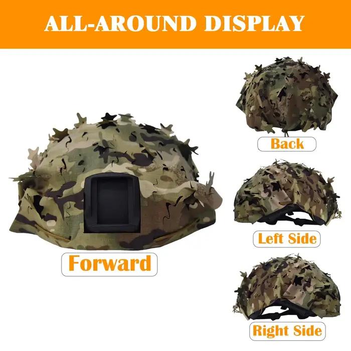 Housse camouflage 3D JOAXOR pour casque FAST Mich - Couverture tactique exclusive, casque non inclus
