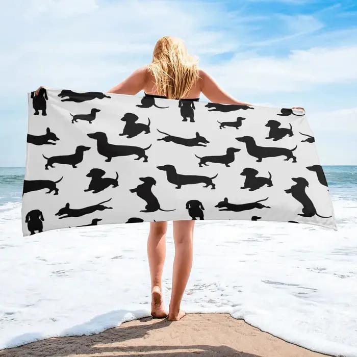 Serviette de plage super absorbante pour animaux de compagnie