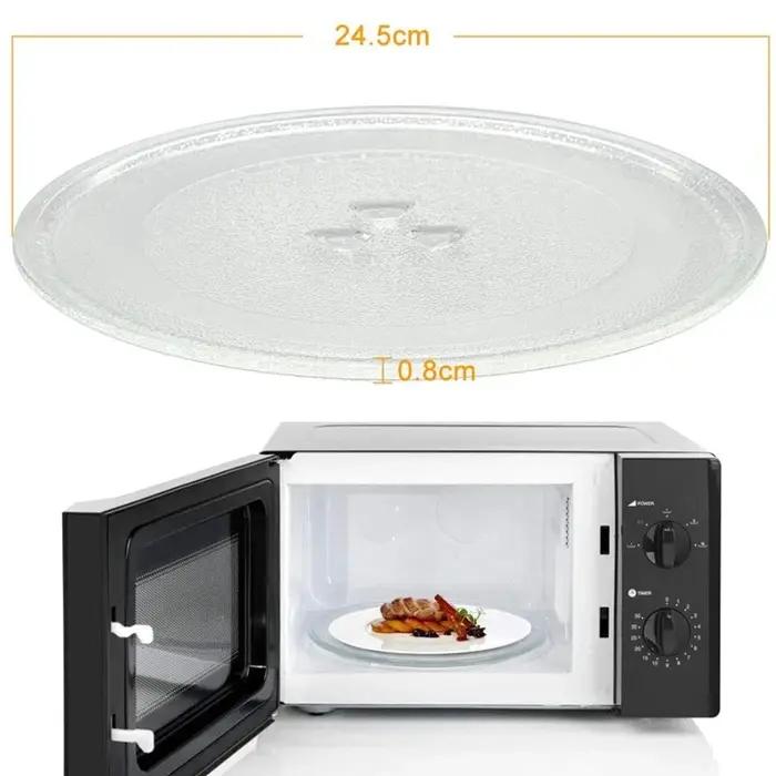 Plaque de rechange universelle pour micro-ondes, plaque de verre colorée, ronde, durable, micro-onde