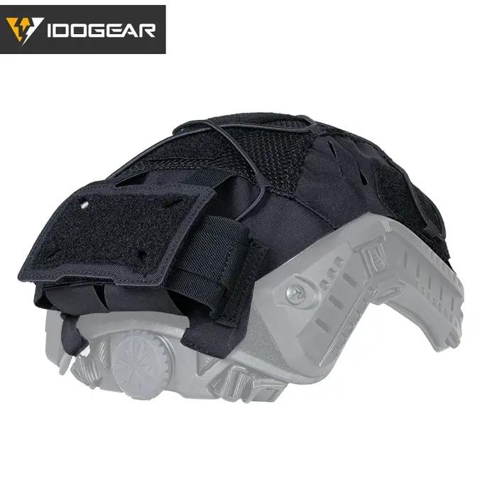 Housse légère IDOGEAR pour casque Fast avec poche à batterie NVG et découpe LSR