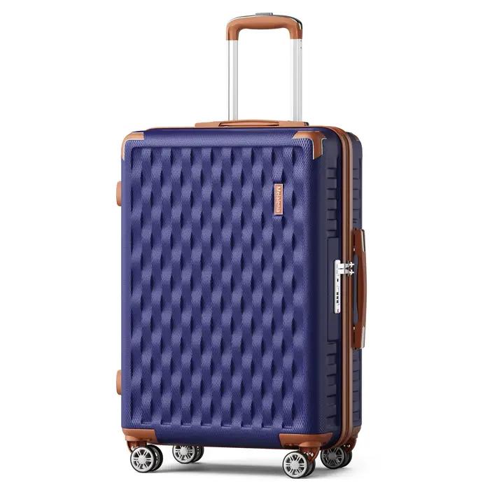 Valise Melalenia en ABS à coque rigide avec serrure TSA et roue rotative bagage moyen léger pour homme et femme usages multiples occasions spéciales