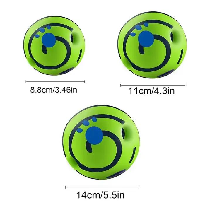 Jouet interactif Wobble Wag Giggle Ball caoutchouc pour chiens sons amusants intelligence stimulation jeux intérieurs extérieurs occasions spéciales