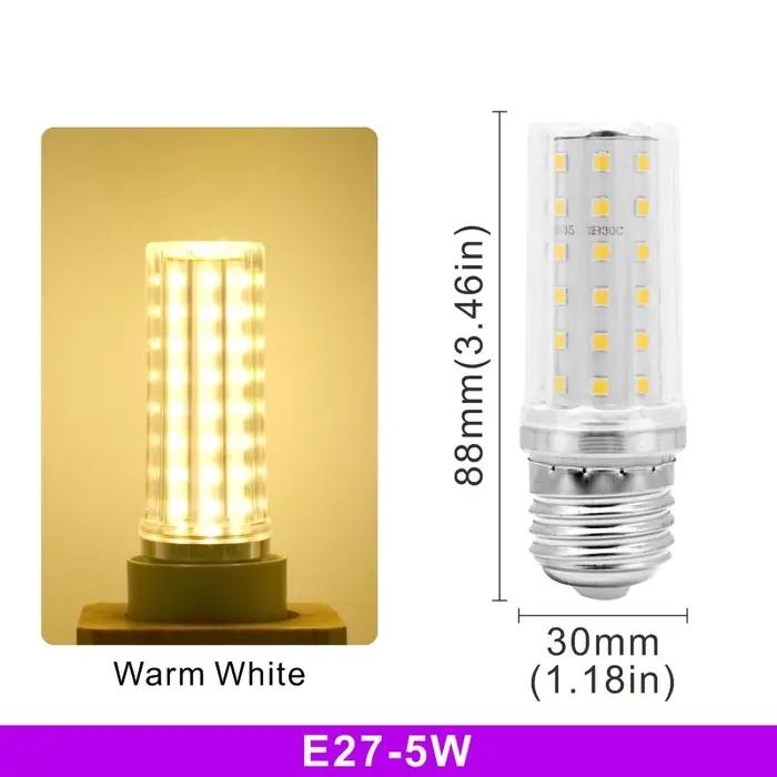 Ampoule LED épis de maïs de puissance réelle 5W 7W E27 E14