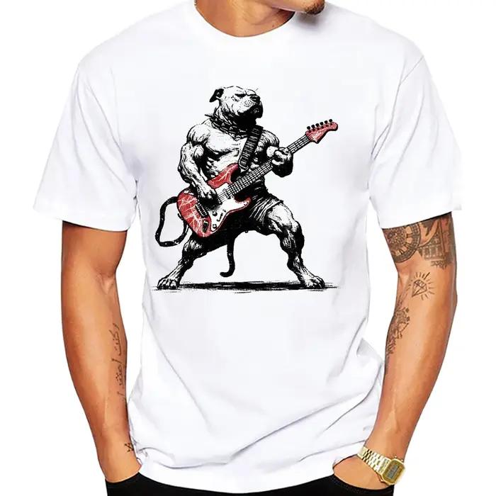 T-shirt homme Pitbull drôle et moderne hip-hop décontracté pour les amoureux des animaux occasions estivales