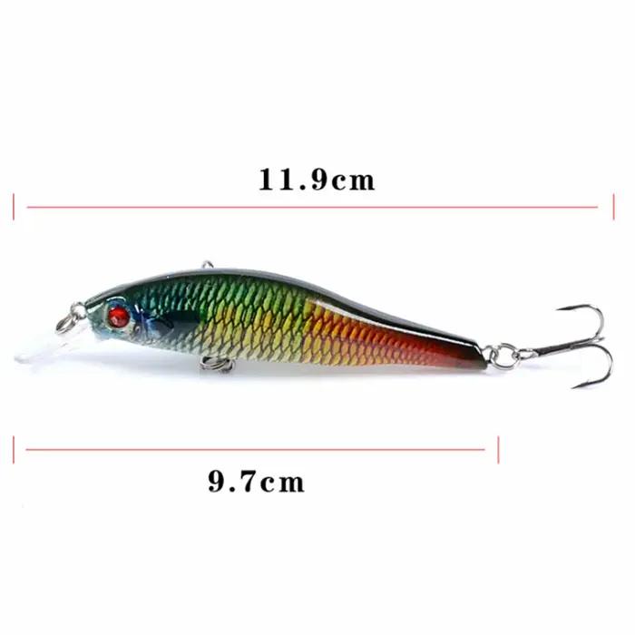 Leurre méné rigide en plastique avec yeux 3D, appât Élde type WobJeff, crankbait, matériel de pêche,