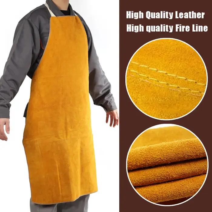 Tablier de soudage professionnel en cuir de vachette