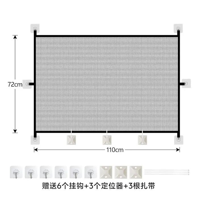 Barrière Rétractable Sans Perçage pour Animaux de Compagnie, Portillon de Sécurité Portable et Réglable, Barrière d'Isolation Intérieure/Extérieure pour Chiens et Chats