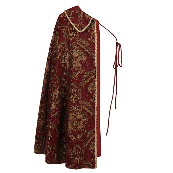 Vêtements médiévaux rétro Renaissance pour hommes, Cape gothique Steampunk, demi-épaule, vêtements roi Noble, Cape à une épaule