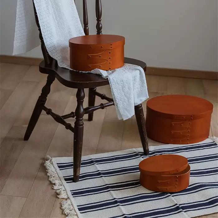 Boîte de rangement en bois Vintage élégante