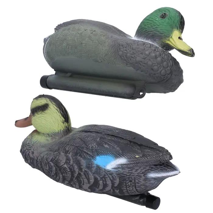 Canard flottant en wicker gris clair ou prune pour décoration extérieure jardin piscine lac occasions spéciales
