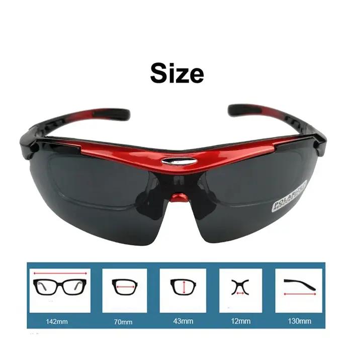Lunettes de soleil polarisées pour cyclisme, ensemble de 5 lentilles, sport de plein air, pour homme