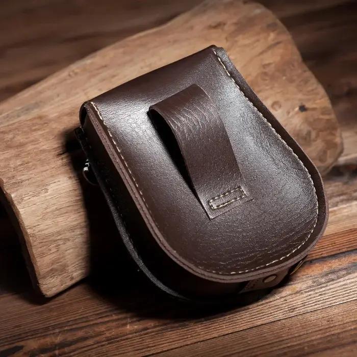 Sac à balles en cuir et acier fait à la main pour la chasse