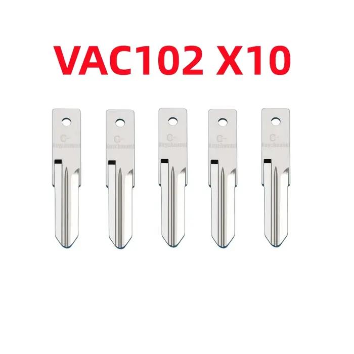 VAC102-Lame de clé de voiture en métal vierge, télécommande pour Renualt, Megan, Modus, Clio, Modus,