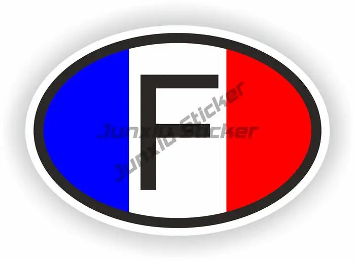 France Stripe Feel-Autocollant Ovale en Vinyle Imperméable