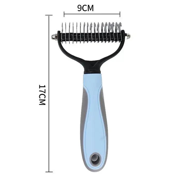 Brosse anti-chute de poils pour chien et chat, peigne de toilettage pour animaux de compagnie, élimine les poils lâches, démêle les nœuds pour l'entretien quotidien des chiots
