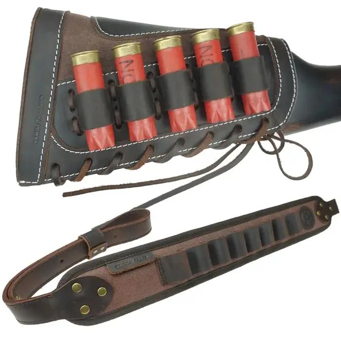 Fusil de chasse en cuir