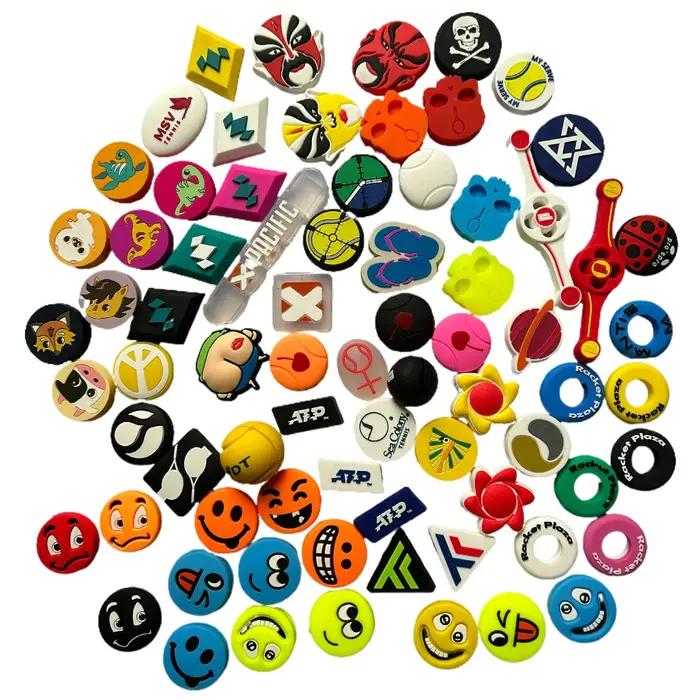 100 pièces 2024 nouveau Silcone dessin animé Animal raquette de Tennis Vibration longue forme amorti
