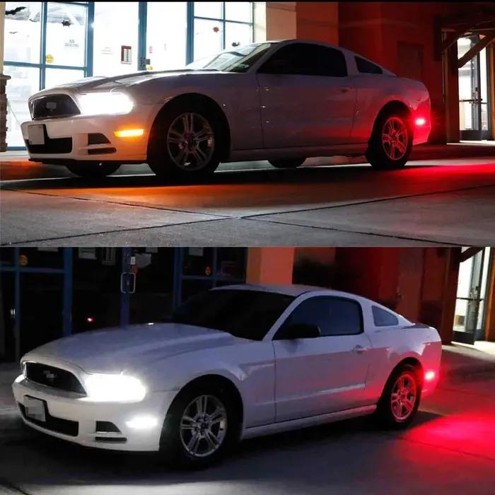 Ambre blanc rouge LED voiture avant et arrière pare-chocs côté marqueur clignotant lumières pour 201
