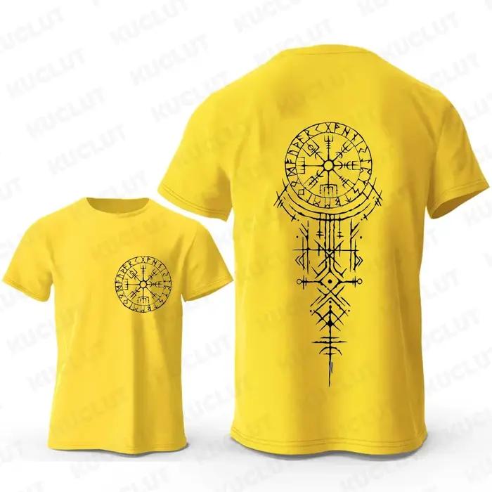 Viking runique boussole graphique T-shirts drôle voyage