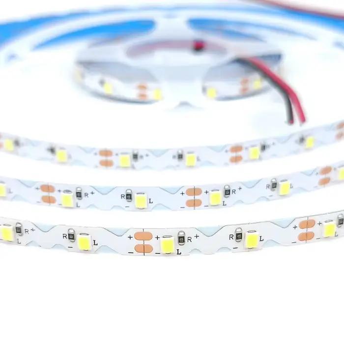 Bande lumineuse LED Flexible en forme de S, 12V, 5V, 2835, 60LED/m, 5M, blanc chaud, 12V, 5V, pour c