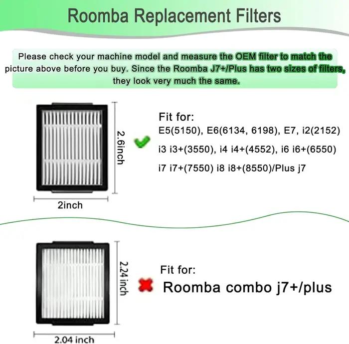 Pièces de rechange accessoires pour aspirateur iRobot Roomba i3 i3 + i4 i6 i6 + i7 i7 + i8 i8 + J7 J