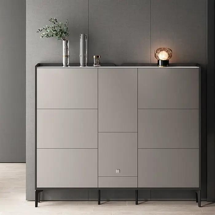Étagère de rangement moderne en bois MDF oeny avec 3 tiroirs pour chaussures et accessoires pour salon et chambre à coucher