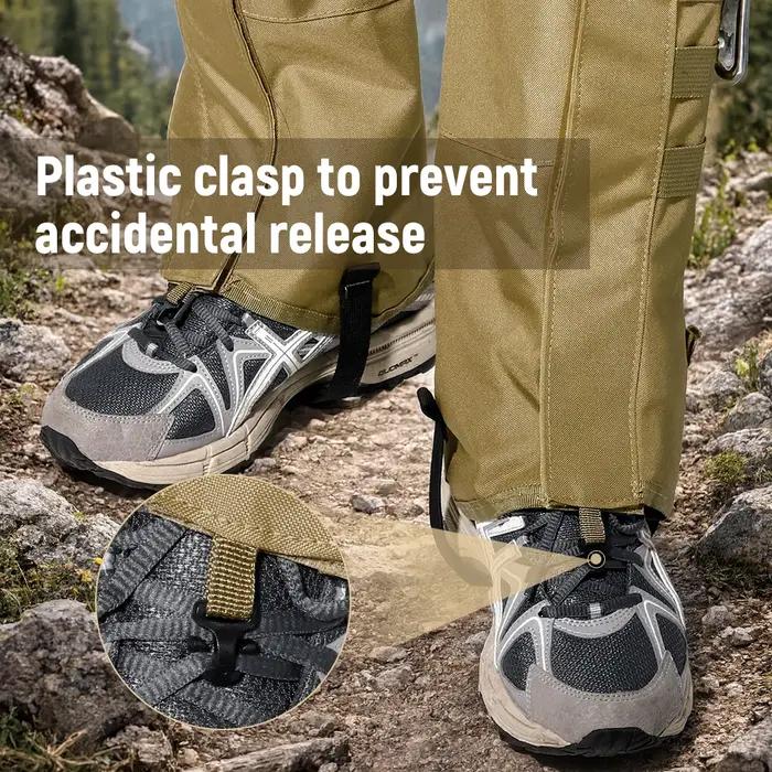 Guêtres de jambe pour hommes et femmes réglables pour les bottes de randonnée dans l'escalade chasse Trekking