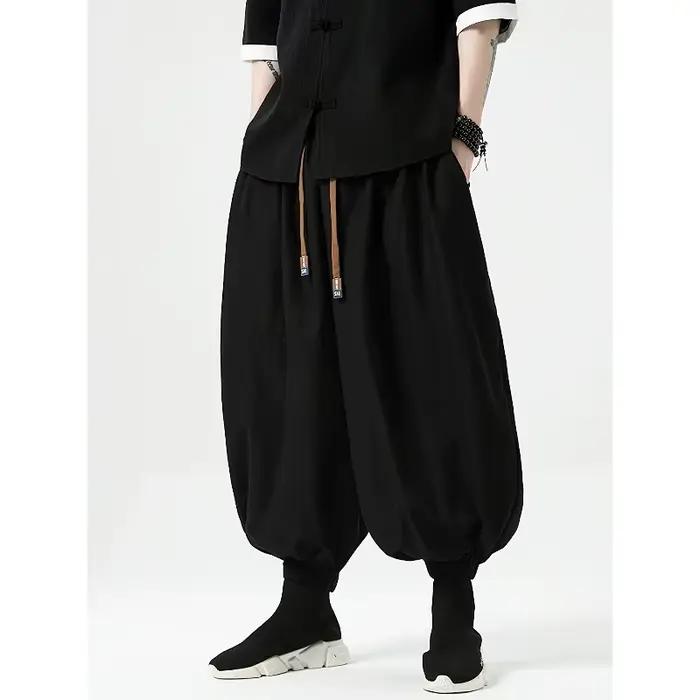 Pantalon homme FGKKS neuf, style coréen, coupe ample, en coton, pour l'extérieur, printemps, uni