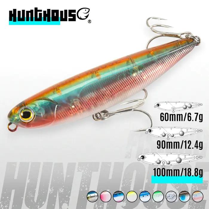 Hunthouse-Leurre Pays l flottant de surface, appât Élidéal pour la pêche au bar ou au brochet, 60/90