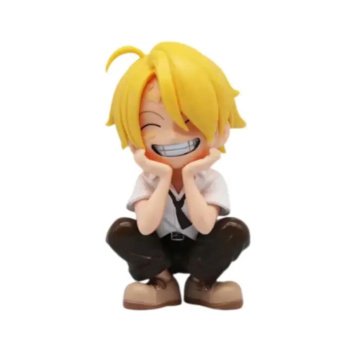 Une pièce portable Luffy Solon assis Q-Version jeu à la mode dessin animé