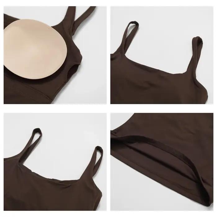 Hearuisavy – Nouveau débardeur de sport pour femme, col carré, moulant, respirant, idéal pour le yog