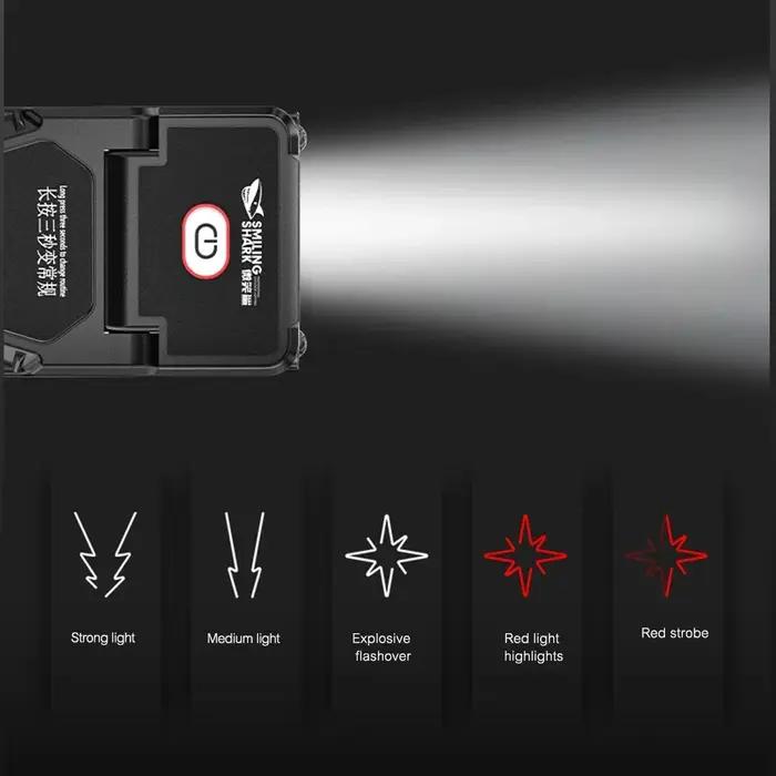 Mini lampe de sauna LED à capteur, angle réglable, casquette de chapeau, lumières à clip, étanche, l