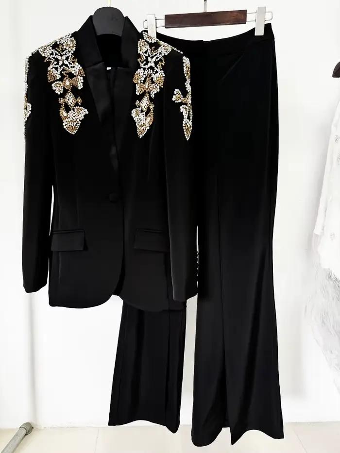Ensemble 2 pièces de costume de créateur pour femme