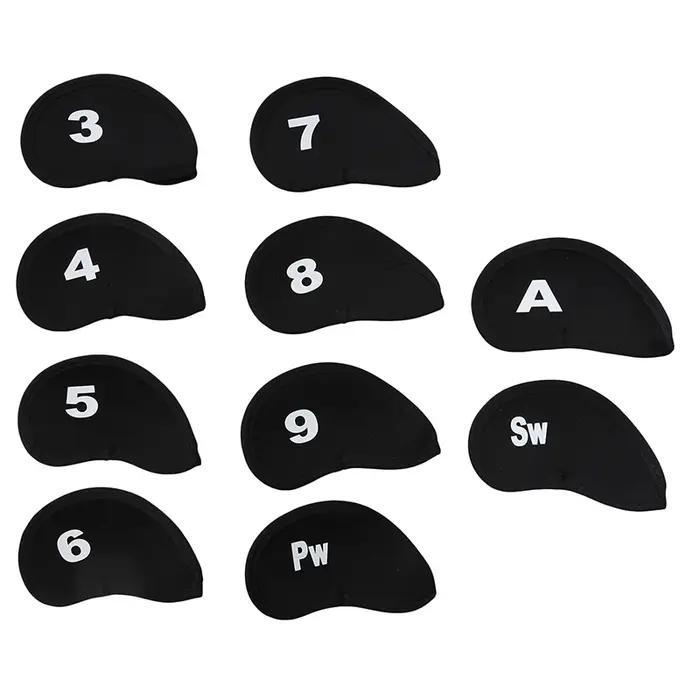 Couvre-tête en fer pour Club de Golf Portable, 10 pièces, ensemble de couvre-chef de protection, fou