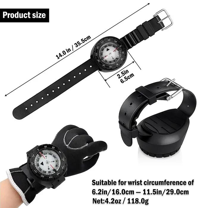 Boussole de plongée sous-marine numérique 50m, navigateur professionnel étanche, montre numérique lu
