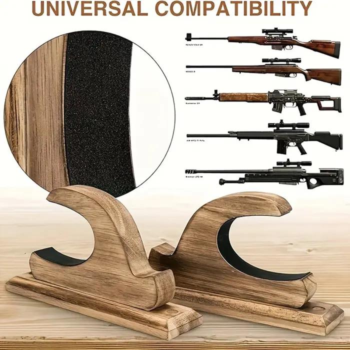 Support mural en bois massif pour pistolet