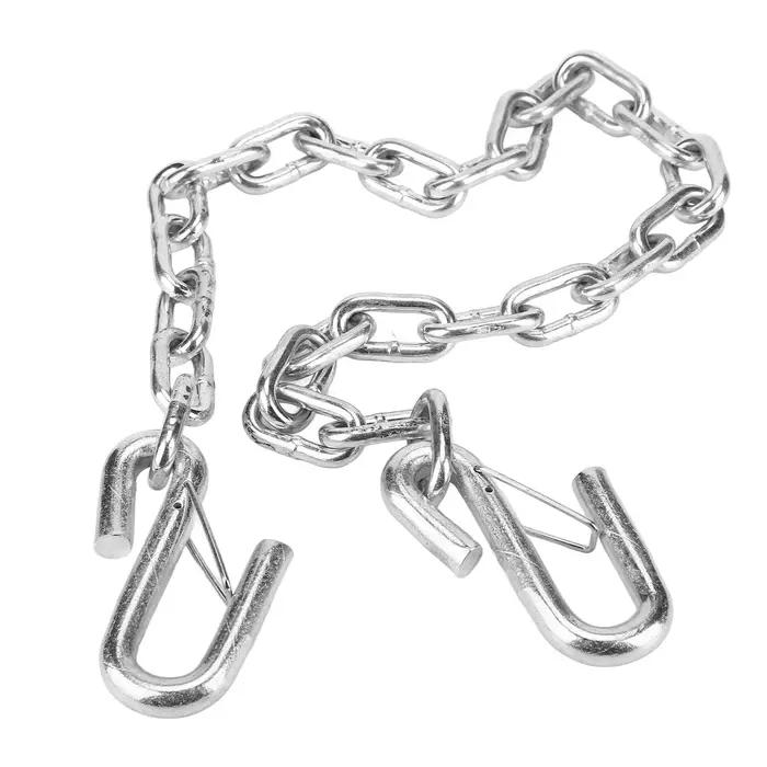 Chaîne de remorquage de sécurité, chaînes métalliques pour remorque, chaîne de sécurité pour remorque, 3500lb, câbles de remorquage avec crochets à Double ressort pour remorque RV
