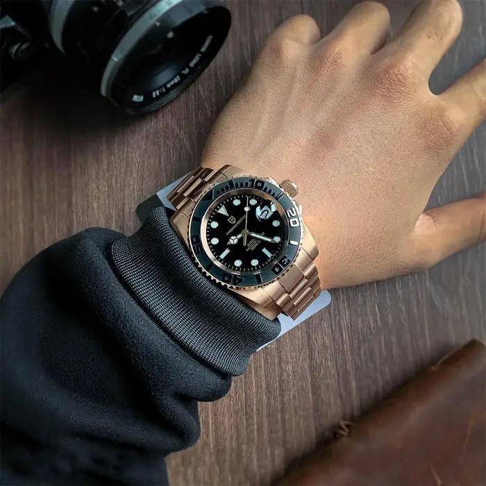 Montre mécanique homme PAGANI DESIGN V3 40mm automatique saphir luxe acier inoxydable waterproof