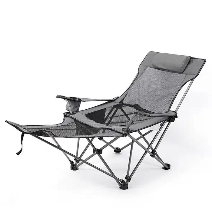 Chaise longue de Camping, chaise de Camping inclinable Portable, chaise de Camping pliante avec repo